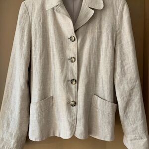 Harve Benard Light Tan Linen Blazer